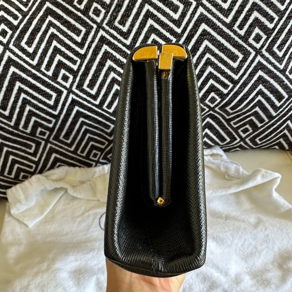 Prada Saffiano Black Clutch (used) - Picture 6 of 15
